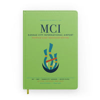 Thumbnail for Kansas City International Airport (MCI) design on light green notebook