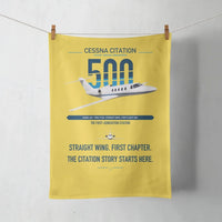 Thumbnail for Cessna Citation 500 - Citation I design on yellow towel