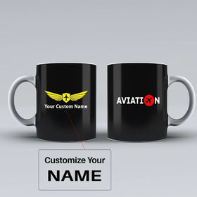 Aviation Ceramic White Mugs