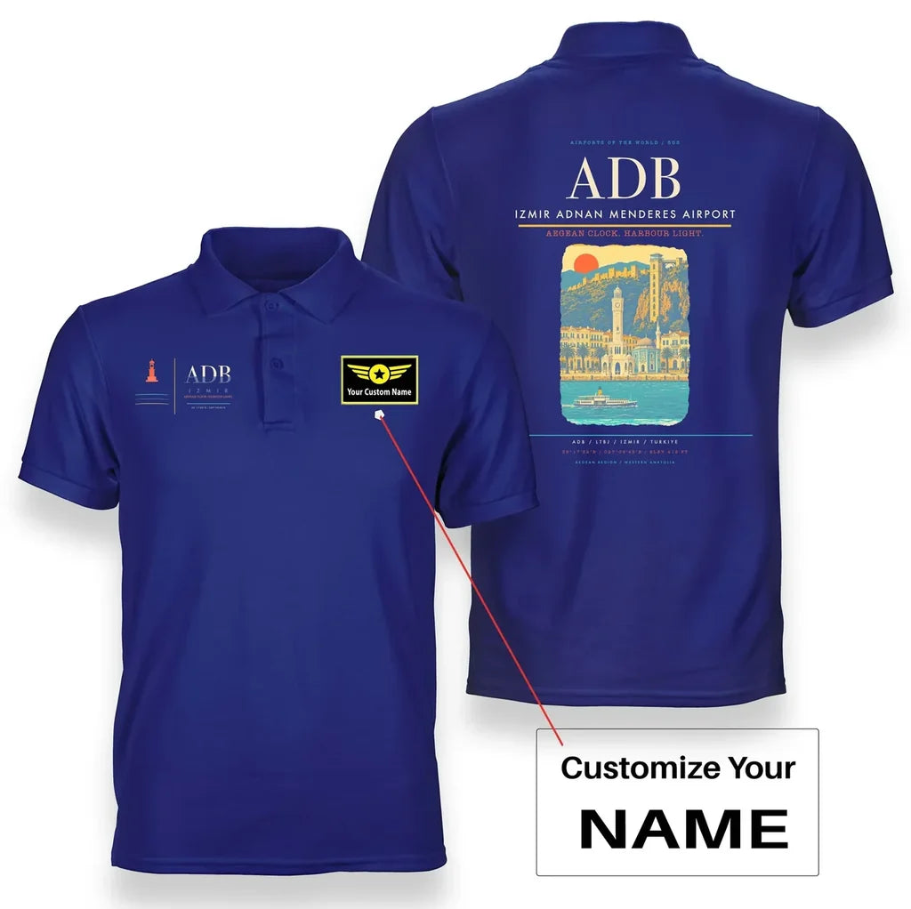 Izmir Adnan Menderes Airport ADB Blue+Name