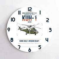 Thumbnail for Korea Aerospace Industries KUH-1 Surion design on white no frame wall clock