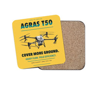 Thumbnail for DJI Agras T50 design on yellow 1 piece coaster