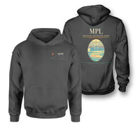 Thumbnail for Montpellier–Méditerranée Airport (MPL) design on dark gray double-side hoodie