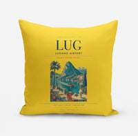 Thumbnail for Lugano Airport (LUG) design on yellow pillow