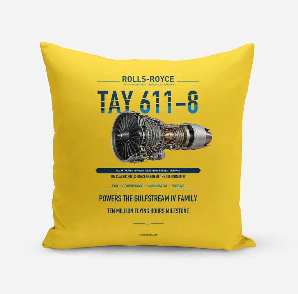 TAY 611-8 design on yellow pillow