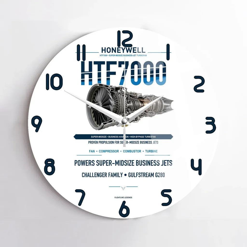 HTF7000 design on white no frame wall clock