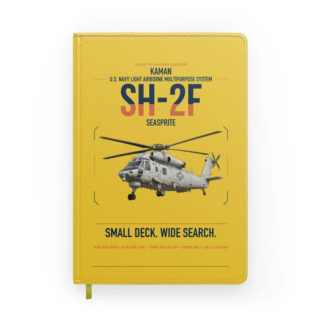 Kaman SH-2F Seasprite design on yellow notebook