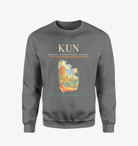 Thumbnail for Kaunas International Airport (KUN) design on gray sweatshirt