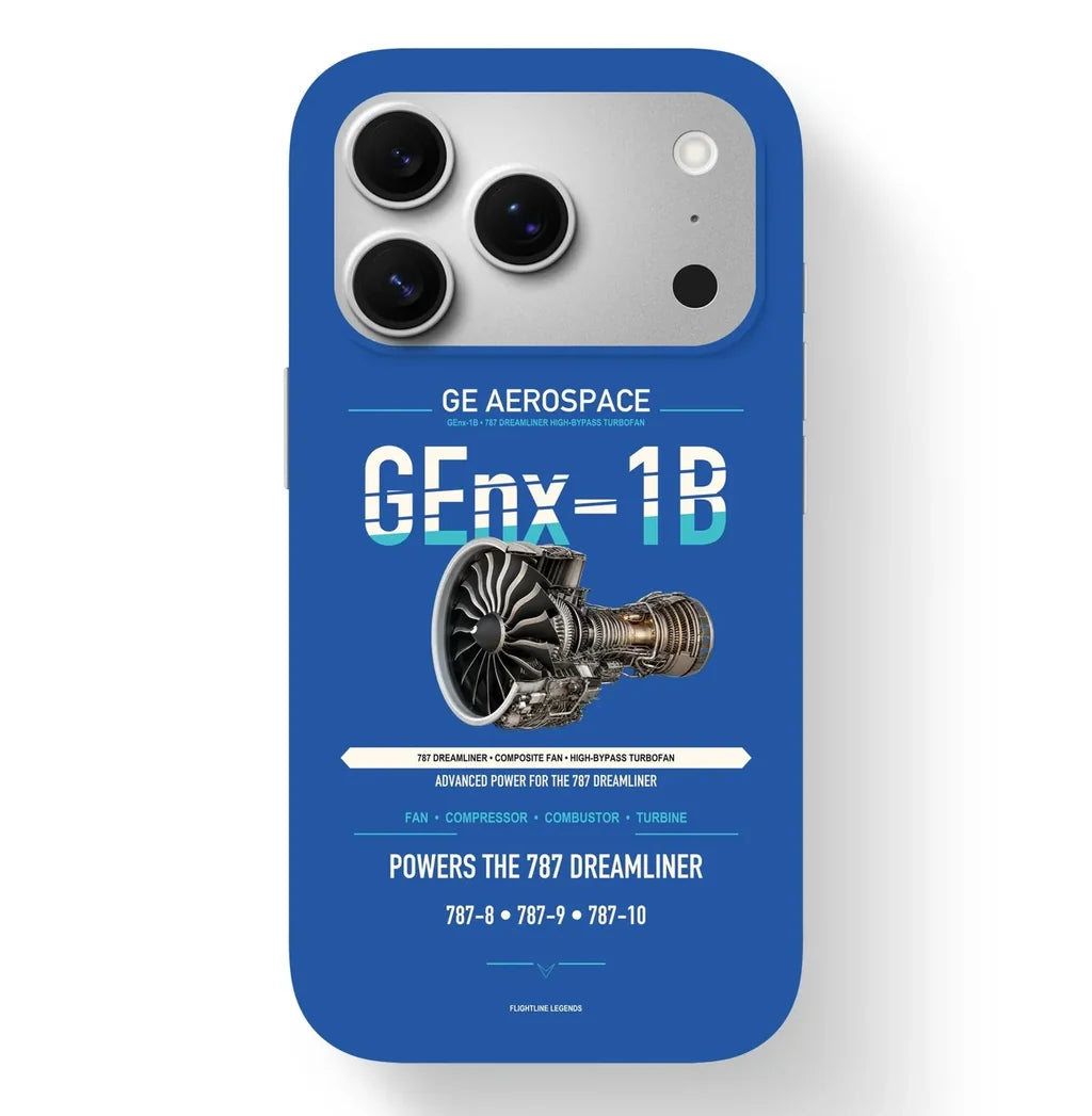 GEnx-1B Case design on blue iphone case
