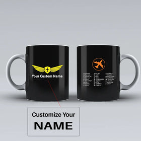 Aviation Alphabet 2 Ceramic White Mugs