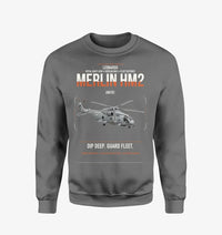 Thumbnail for Leonardo AW101 Merlin HM2 design on gray sweatshirt