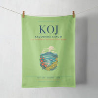 Thumbnail for Kagoshima Airport (KOJ) design on light green towel