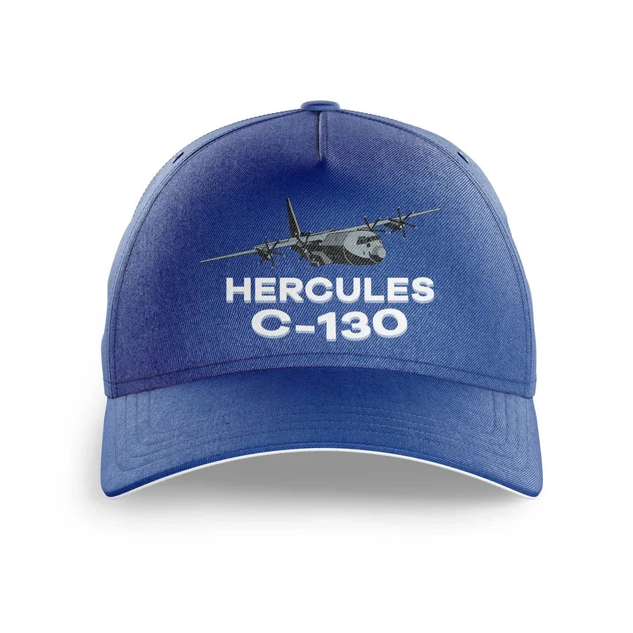 The Military Transport Airplane C 130 printed hat - blue
