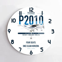 Thumbnail for Tecnam P2010 design on white no frame wall clock