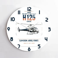 Thumbnail for Airbus H125 design on white no frame wall clock
