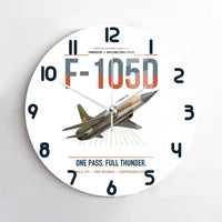 Thumbnail for F-105D Thunderchief design on white no frame wall clock