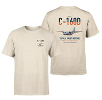 Thumbnail for Transall C-160D design on beige double-side t-shirt, double-side print