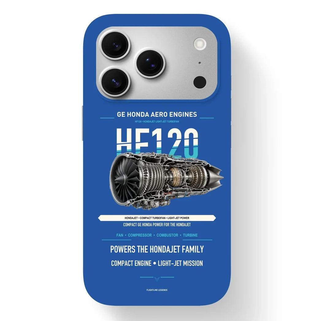 HF120 Case design on blue iphone case