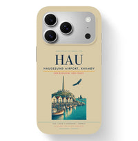 Thumbnail for Haugesund Airport (HAU) design on beige iPhone 17 Pro MagSafe case