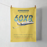 Thumbnail for Bombardier Learjet 60XR design on yellow towel