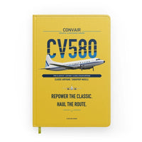 Thumbnail for Convair 580 design on yellow notebook