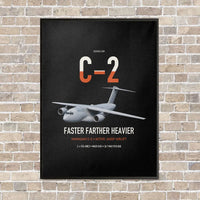 Thumbnail for Kawasaki C-2 vertical canvas print - framed - black background