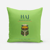 Thumbnail for Hannover Airport (HAJ) design on light green pillow