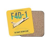 Thumbnail for F4D-1 Skyray design on yellow 1 piece coaster
