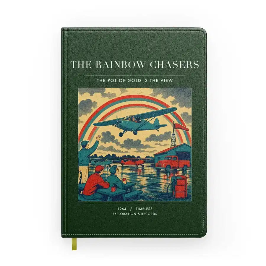 VINTAGE G4432 - The Rainbow Chasers - Designed Notebooks design on darkgreen