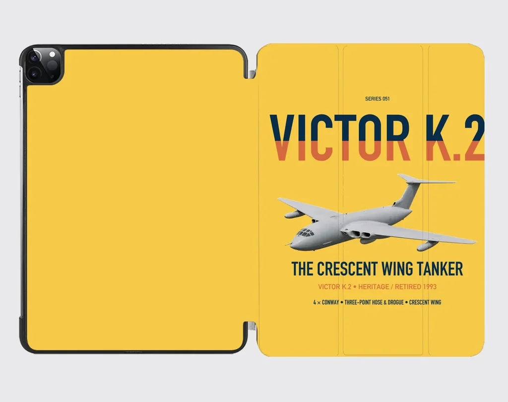 Handley Page Victor K.2 design on yellow ipad tablet case