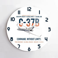 Thumbnail for C-37B Global Command Link design on white no frame wall clock