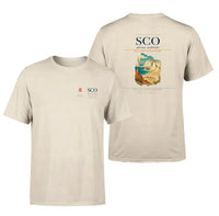 Thumbnail for Aktau Airport (SCO) design printed on beige double-side t-shirt