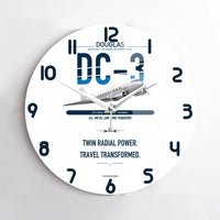 Thumbnail for Douglas DC-3 design on white no frame wall clock