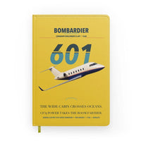 Thumbnail for Bombardier Challenger 601 design on yellow notebook