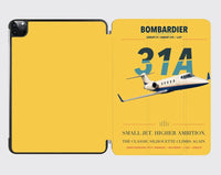 Thumbnail for Bombardier Learjet 31A design on yellow ipad tablet case