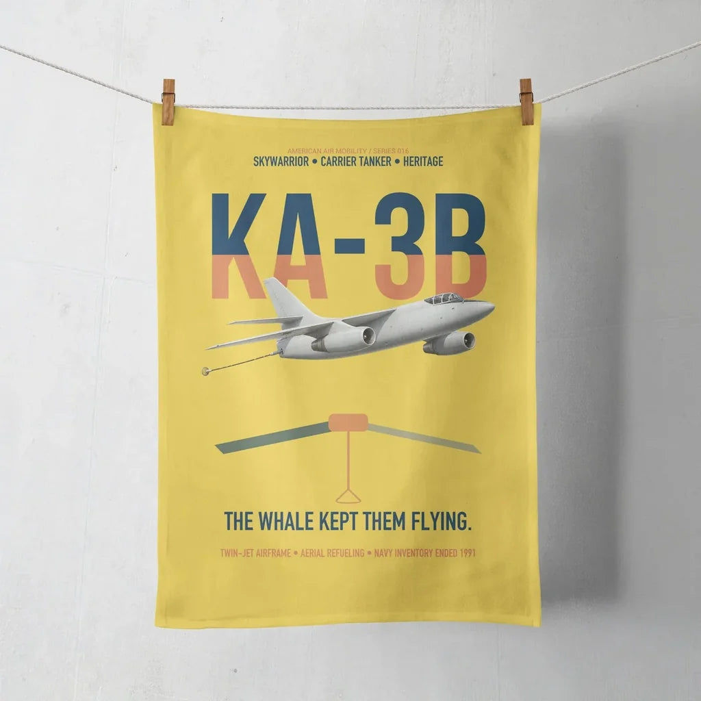 KA-3B Skywarrior design on yellow towel