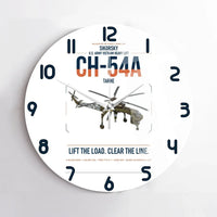 Thumbnail for Sikorsky CH-54A Tarhe design on white no frame wall clock