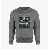 Thumbnail for VINTAGE G4016 - The Night Beacon Trail - Designed Sweatshirts design on gray