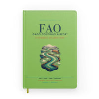 Thumbnail for Gago Coutinho Airport Faro (FAO) design on light green notebook