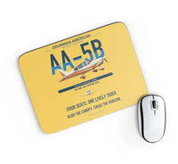 Thumbnail for Grumman American AA-5B Tiger design on yellow rectangle mouse pad