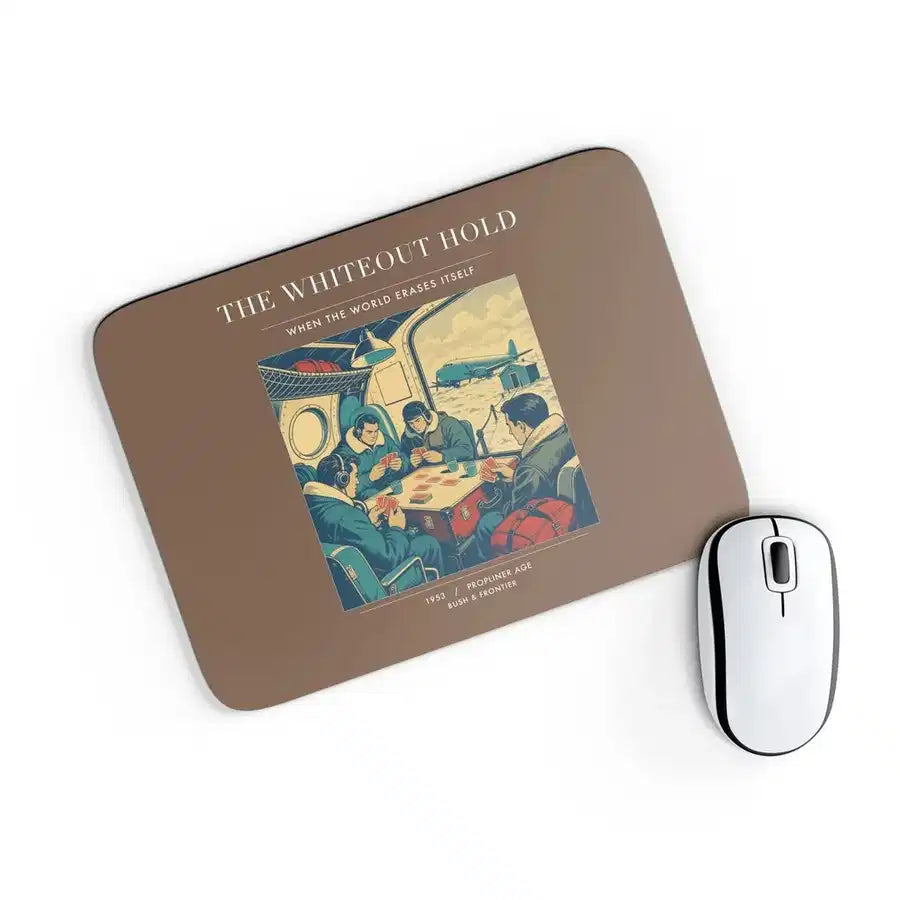 VINTAGE G4359 - The Whiteout Hold - Designed Mouse Pads design on brown rectangle