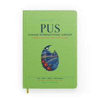 Thumbnail for Gimhae International Airport Busan (PUS) design on light green notebook
