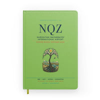Thumbnail for Nursultan Nazarbayev International Airport Astana (NQZ) design on light green notebook