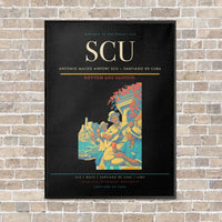 Thumbnail for Antonio Maceo Airport SCU — Santiago de Cuba vertical canvas print - framed - black background