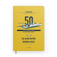 Thumbnail for Fokker 50 design on yellow notebook