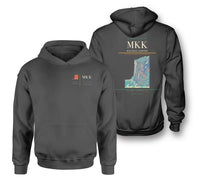 Thumbnail for Molokai Airport (MKK) design on dark gray double-side hoodie