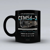 Thumbnail for Mug design on black cfm56 3