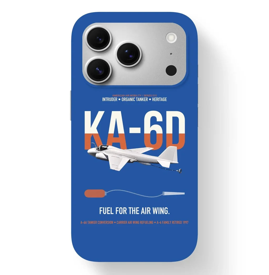 KA-6D Intruder design on blue magsafe iphone case, for iPhone 17 Pro