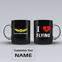 Thumbnail for Customisable I Love Flying Mug - view 3