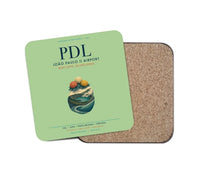 Thumbnail for João Paulo II Airport (PDL) design on light green 1 piece coaster